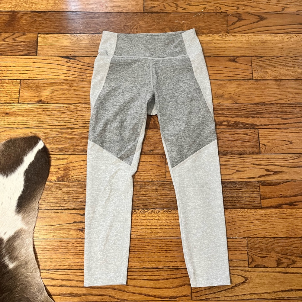 Gray color block leggings - Outdoor Voices, size S